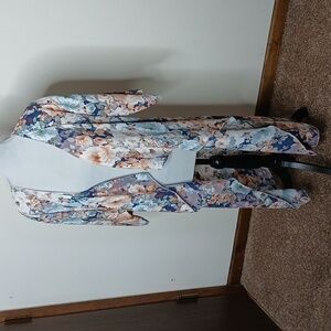 Lularoe floral chiffon cardigan size small